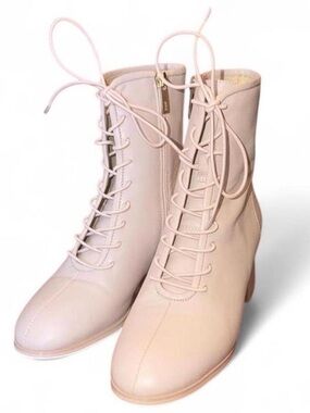 Vanessa Bruno Blush Lace-Up Ankle Boots